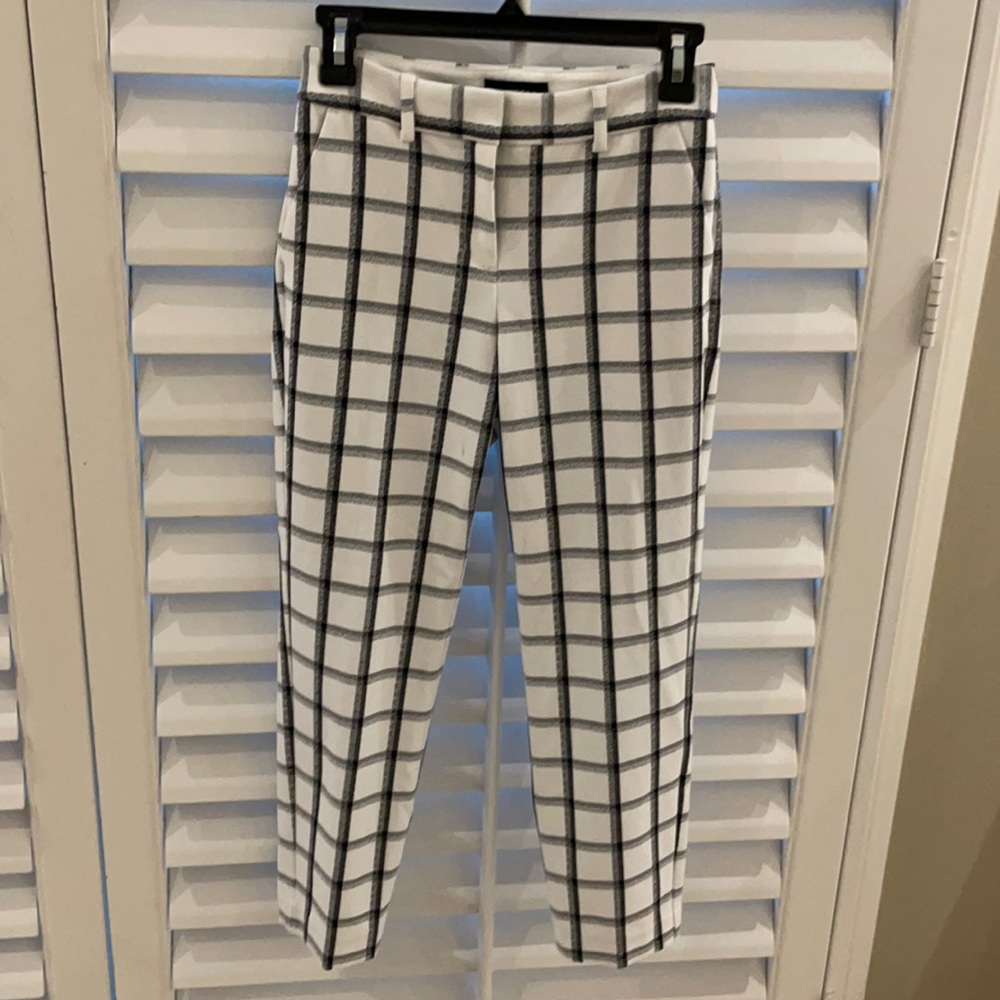 Express mid rise plaid business pants